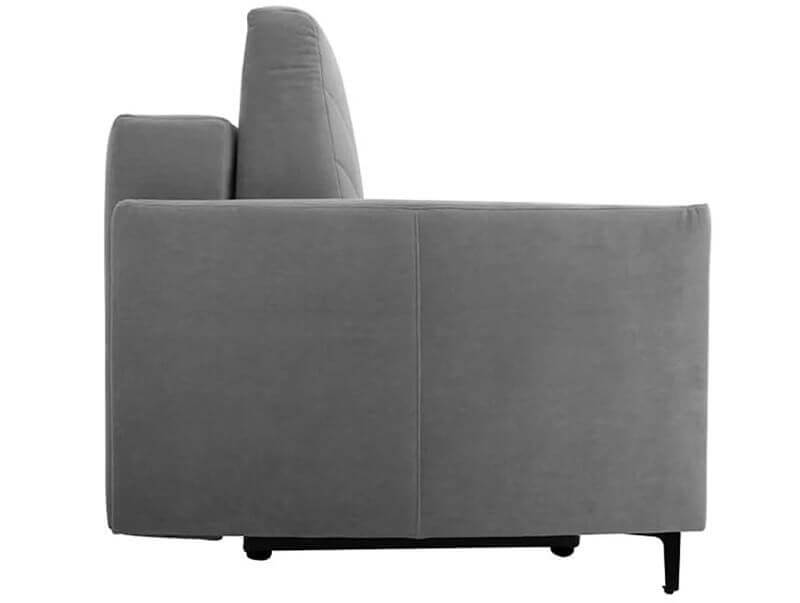 LOGAN LUX 3DL BRW Grey 3 Seater Fold Out Straight BLACK RED WHITE Upholstered Sofa Bed-Mavel 14 Grey