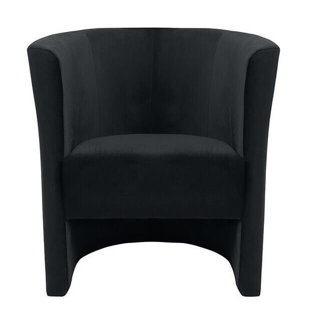 MAKS ES BRW Black BLACK RED WHITE Upholstered Armchair-Bluvel 19 Black