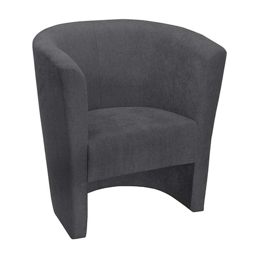 MAKS ES BRW Soro 97 Grey BLACK RED WHITE Upholstered Armchair-Soro 97 Grey