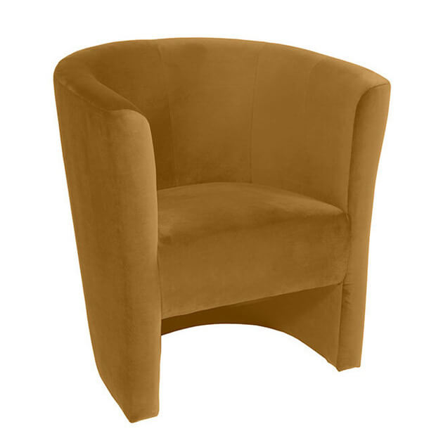 MAKS ES BRW Yellow BLACK RED WHITE Upholstered Armchair-Bluvel 68 Yellow