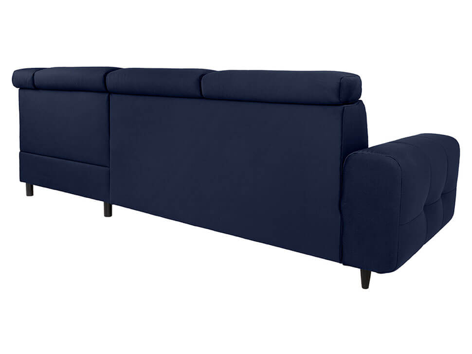 MATRAS 2F.RECBK BRW Blue Corner Fold Out Right BLACK RED WHITE Upholstered Sofa Bed-Solar 79 Blue