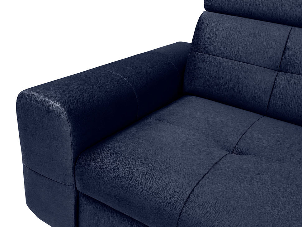 MATRAS 2F.RECBK BRW Blue Corner Fold Out Right BLACK RED WHITE Upholstered Sofa Bed-Solar 79 Blue