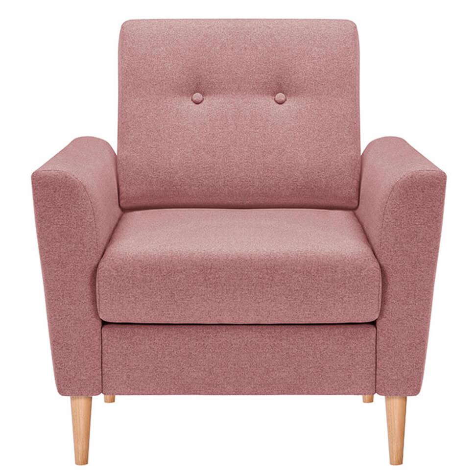 MAXIME ES BRW Raquel Pink BLACK RED WHITE Upholstered Armchair-Raquel 01 Pink