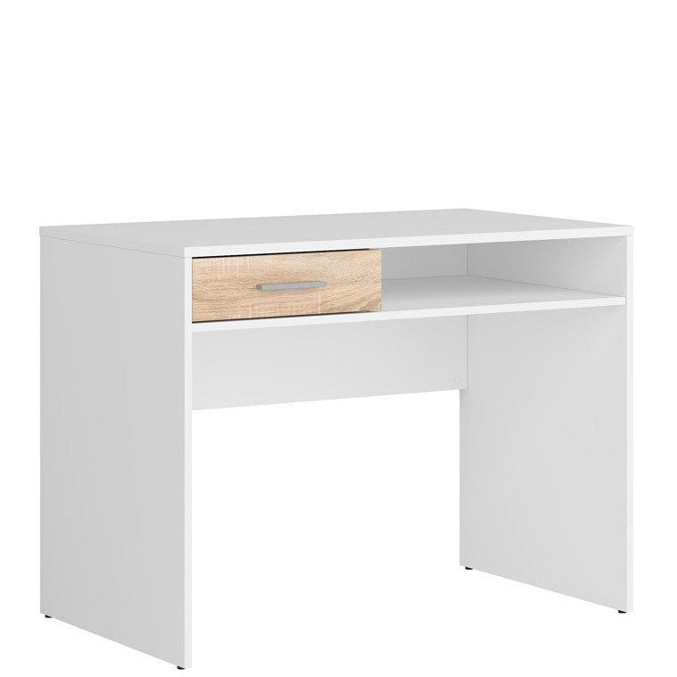 NEPO PLUS BRW BIU1S 1 Drawer BLACK RED WHITE Desk-White / Sonoma Oak