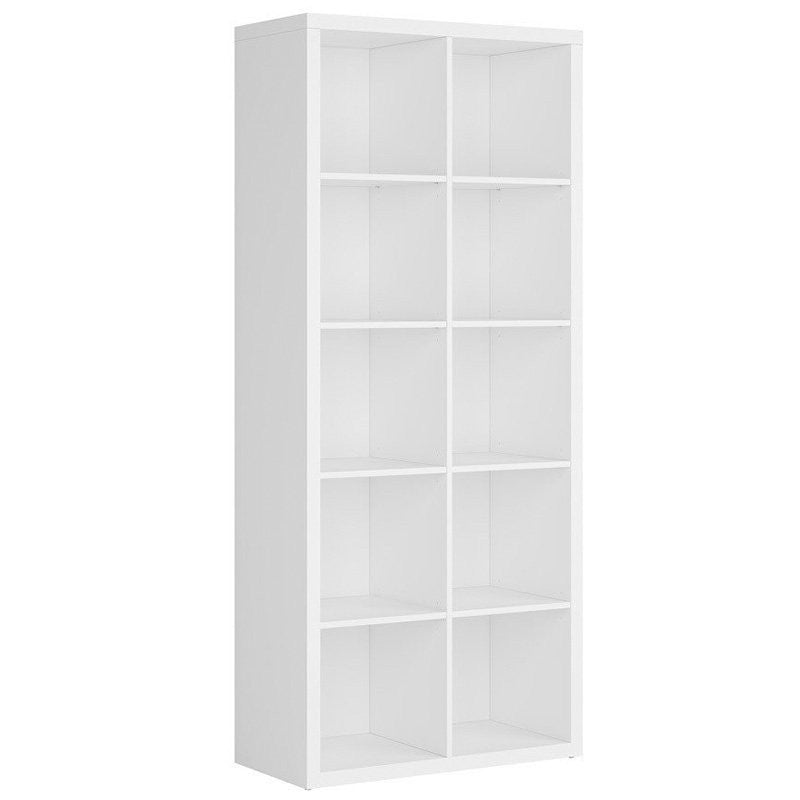 NEPO PLUS BRW REG/19/8 Tall BLACK RED WHITE Bookcase-White