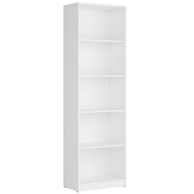 NEPO PLUS BRW REG/60 Tall BLACK RED WHITE Bookcase-White