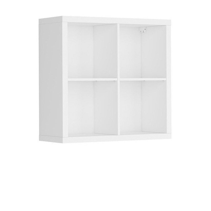 NEPO PLUS BRW SFW/8/8 Wall BLACK RED WHITE Bookcase-White