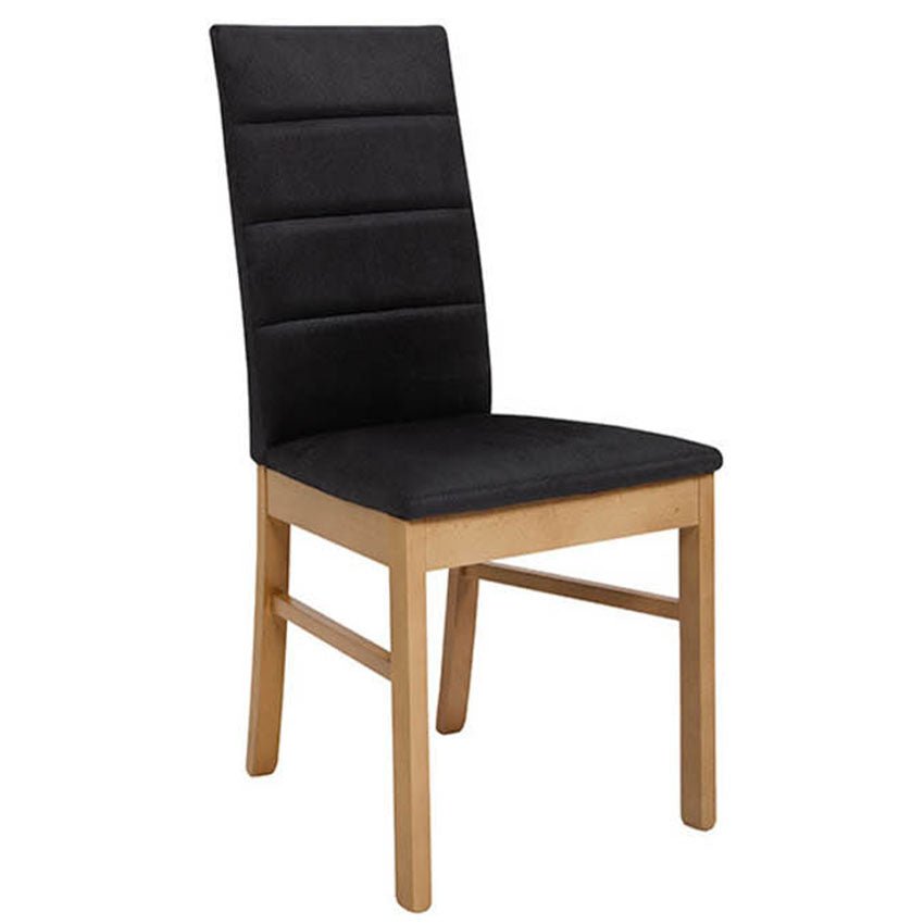 OSTIA BRW TX099 Dining Upholstered BLACK RED WHITE Chair-Natural Oak / Black