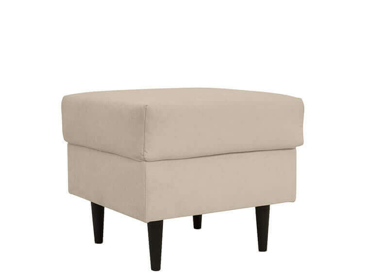 RIMI BRW Beige Square BLACK RED WHITE Upholstered Footstool-Tierra 02