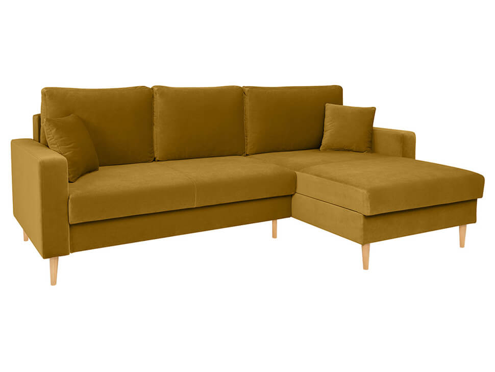 RIMI LUX 3DL.URCBK BRW Olive Corner Fold Out Storage BLACK RED WHITE Upholstered Sofa Bed-Modone 9706 Olive