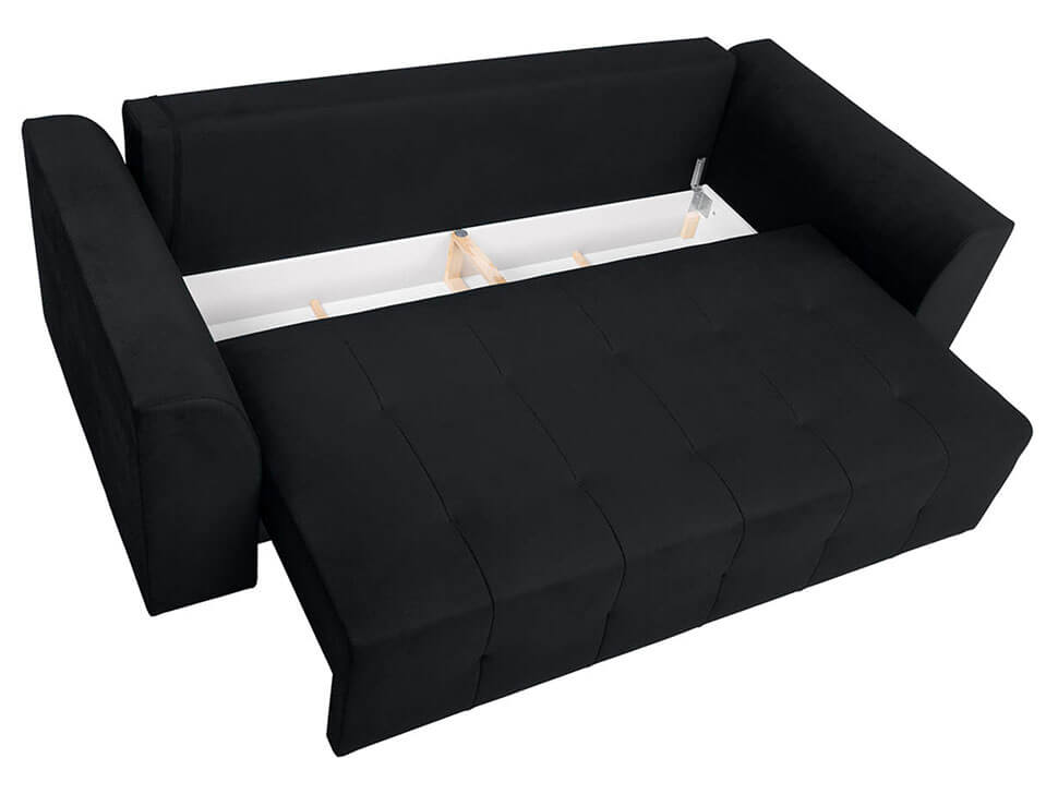 ROYAL IV MEGA LUX 3DL BRW Black 3 Seater Fold Out Storage BLACK RED WHITE Upholstered Sofa Bed-Bella 428 Yellow/ Print Patio 01 White Black/ Solar 99 Black