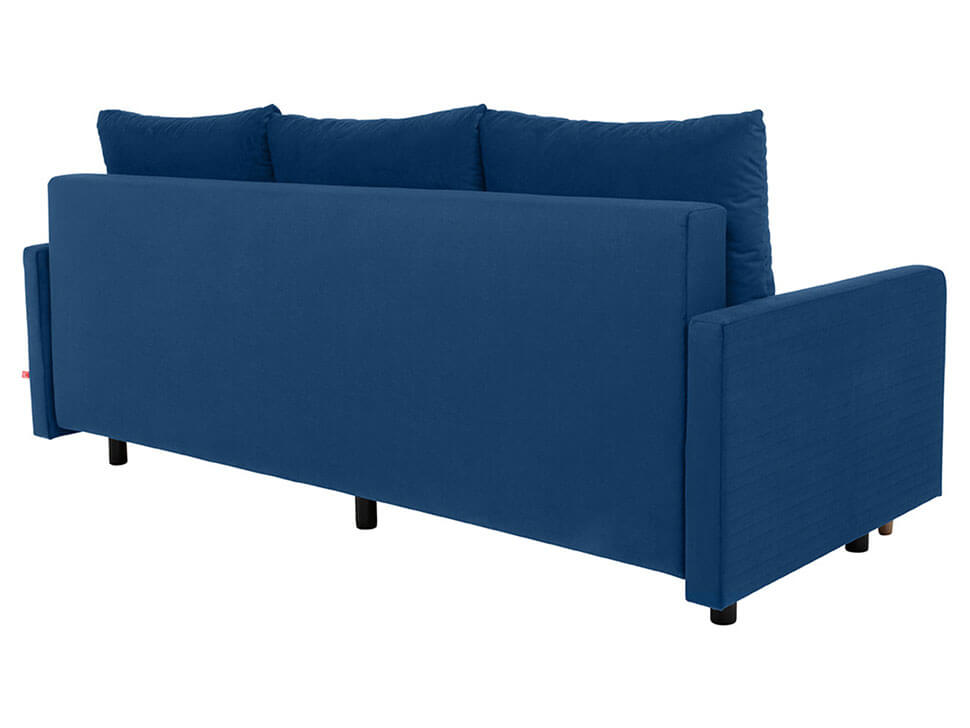 SIGMA LUX 3DL BRW Navy 3 Seater Fold Out Storage BLACK RED WHITE Upholstered Sofa Bed-Manila 26 Navy