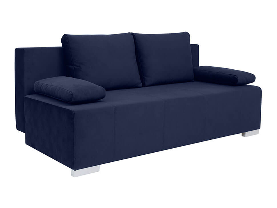 STREET LUX 3DL BRW Navy 3 Seater Fold Out Storage BLACK RED WHITE Upholstered Sofa Bed-Loca 13 Navy