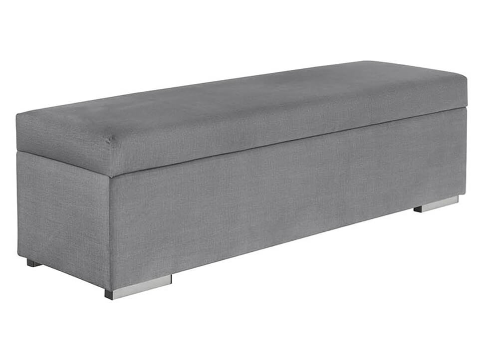 TIZI HBK BRW Grey Rectangular Storage BLACK RED WHITE Upholstered Footstool-Fancy 90 Grey