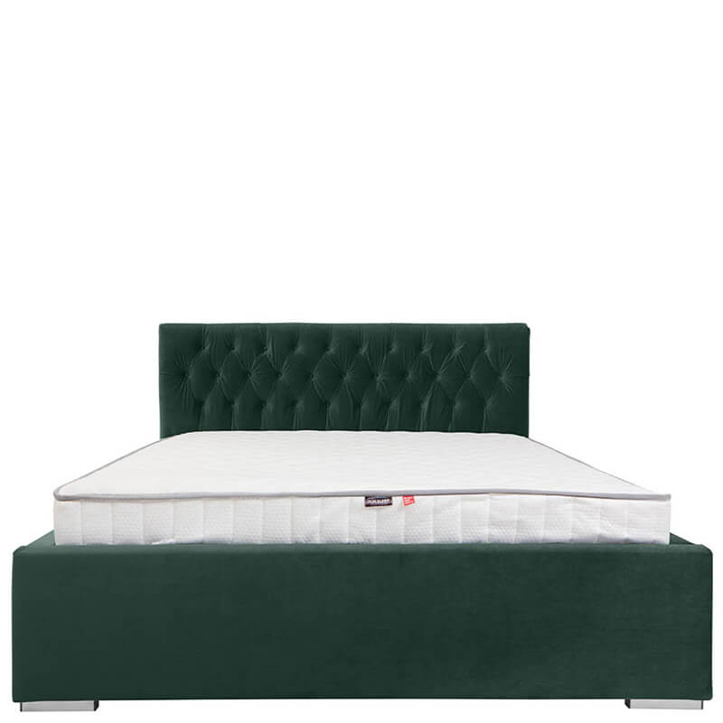 WIKTORIA II BRW 160 Ergo Futon Green King Size Upholstered BLACK RED WHITE Upholstered Bed-Riviera 38 Green