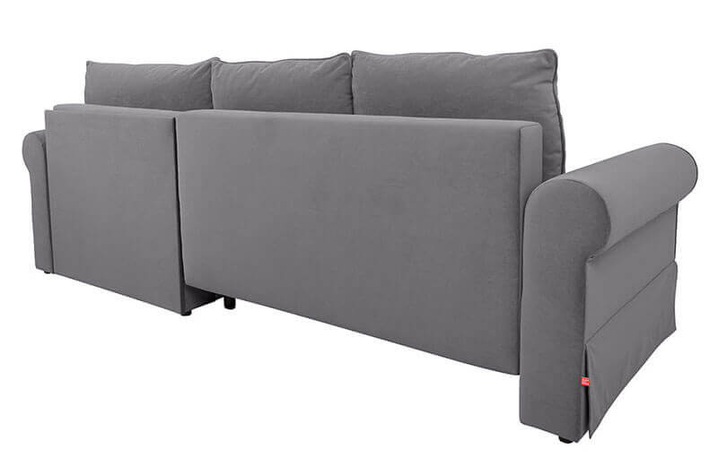 ZOYA LUX 2DL.URCBK BRW Grey Corner Fold Out Storage BLACK RED WHITE Upholstered Sofa Bed-Modone 9712 Grey